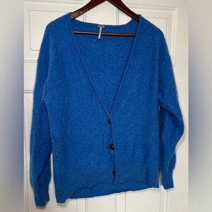 Free People Vibrant Blue Cardigan